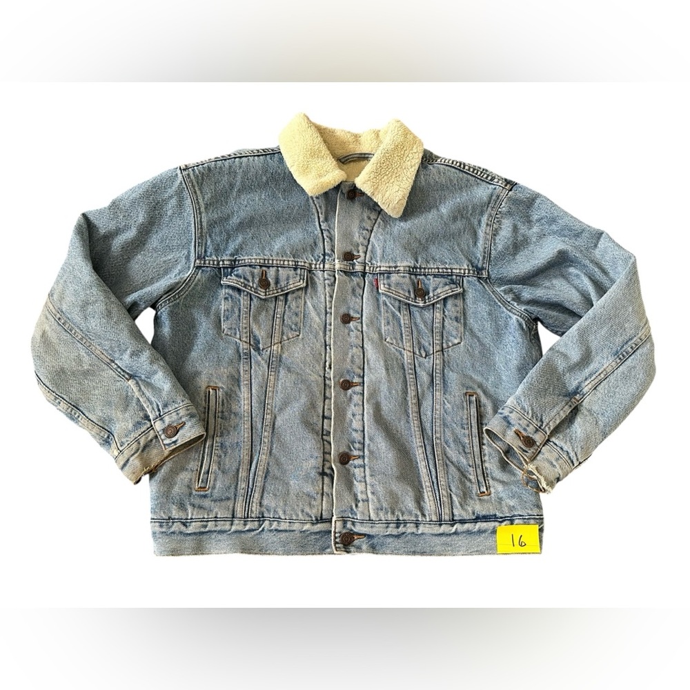 Levi's Light Blue Denim Jacket with Cream Sherpa